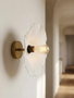 Opviq APG0009 Lámpara de Pared Cuerpo Metálico Blanco y Dorado Antiguo